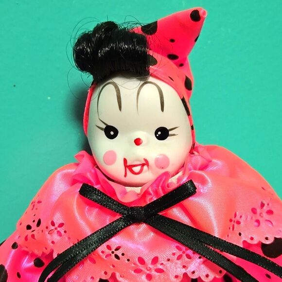 Vintage 70's Porcelain Creepy Killer Clown Perriot Retro Doll Lot - Picture 4 of 11